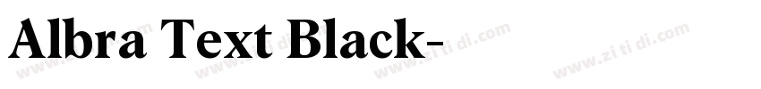 Albra Text Black字体转换